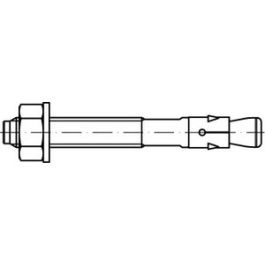 Artikel 88582 A 4 FBN II K FISCHER Bolzenanker FBN II K mit Spreizclip, Mu. und Scheibe, kurze Ausf. - Abmessung: FBN II 16/ 15K VE=S (10 Stück )