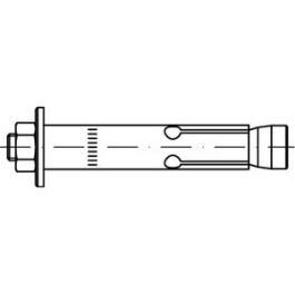 Artikel 88584 A 4 FZA-D FISCHER ZYKON-Durchsteckanker FZA-D mit Mu. und Scheibe, für Durchsteckmontage - Abmessung: 18x130 M12D/50 VE=S (10 Stück )