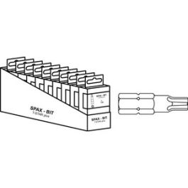 Artikel 88654 Stahl gehärtet T/25 SPAX CUT-CASE, Sechsrund Bits T-STAR plus - Abmessung: SW 1/4x25 T 40 VE=K (50 Stück )