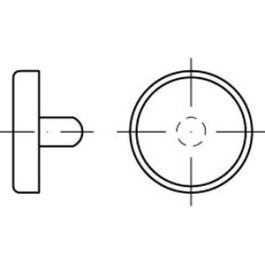 Artikel 88681 Kunststoff ADM FISCHER Abdeckkappen ADM für Metallrahmendübel F-M - Abmessung: 10 VE=S (100 Stück )