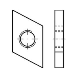 Artikel 88951 Stahl Typ 28/15 galvanisch verzinkt Hammerkopf-Gewindeplatten (Gleitmuttern) - Abmessung: M 10 VE=S (100 Stück )