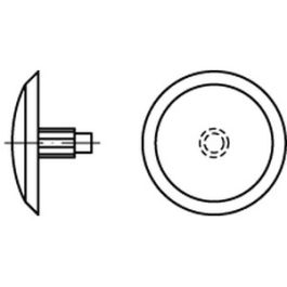 Artikel 89013 Kunststoff grau Kappen mit Stift ABC-SPAX-Schrauben mit Kopfbohrung - Abmessung: grau VE=S (500 Stück )