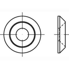 Artikel 89184 Stahl CE Typ B galvanisch verzinkt Senkscheiben - Abmessung: B 10 VE=S (50 Stück )