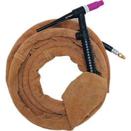 PYTHONrap™ 3,0 m länge hellbraune Leder-Überzugschlaug, 22 mm Durchmesser, Rei?verschluss
